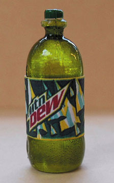 Dollhouse Miniature Mountain Dew, 2 Liter